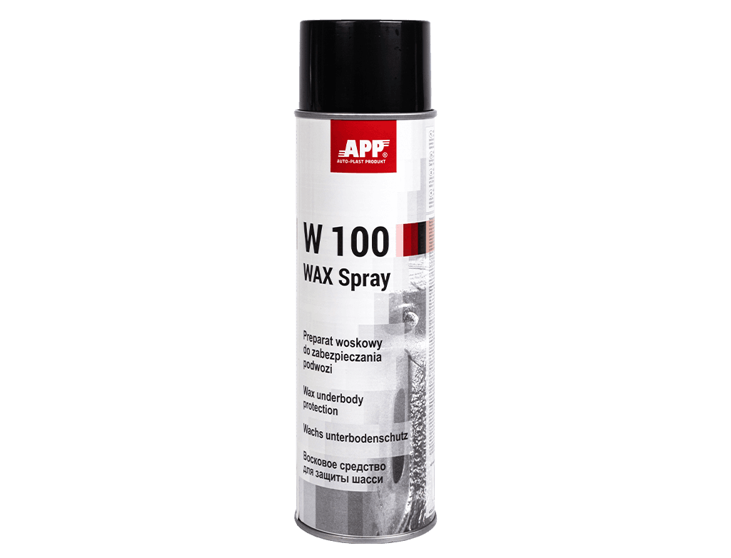 APP W100 WAX SPRAY PREPARAT WOSKOWY DO ZABEZPIECZANIA PODWOZIA ANTRACYT 0,5L SPRAY