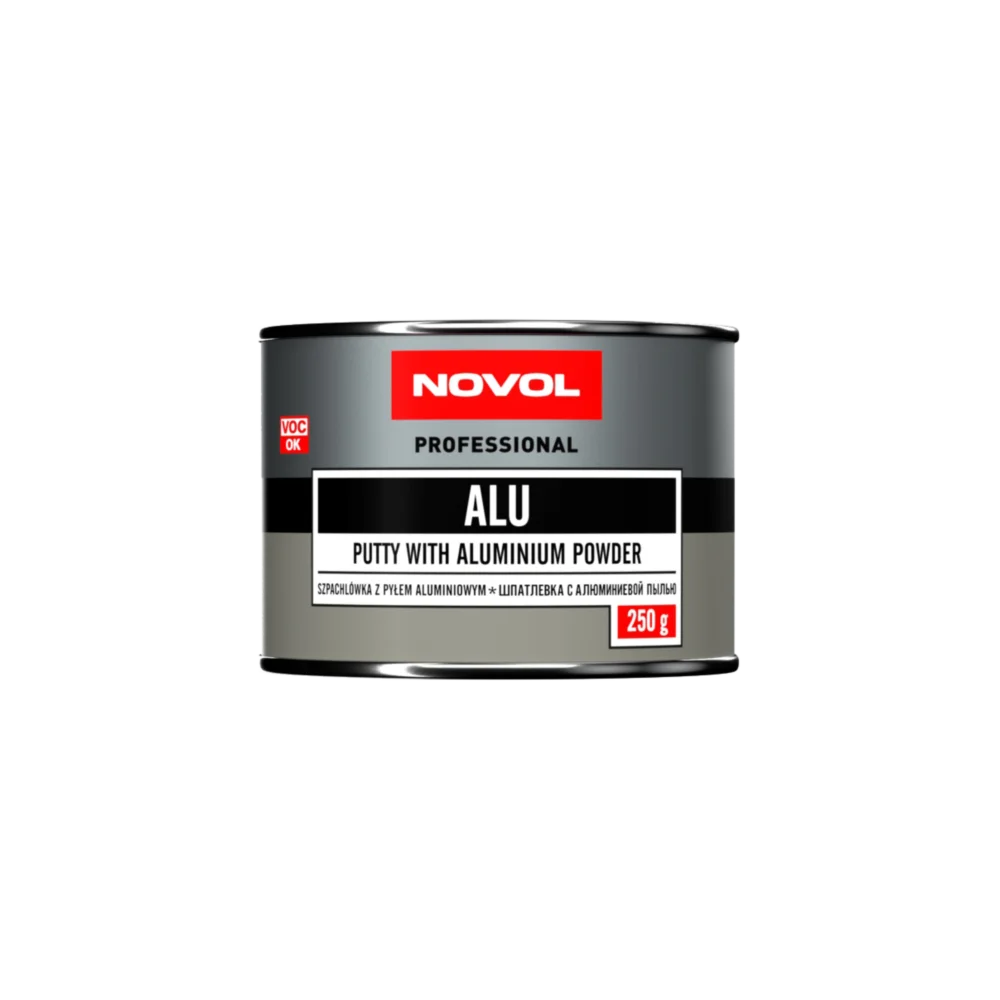 NOVOL ALU SZPACHLÓWKA Z PYŁEM ALUMINIOWYM 250G + UTW
