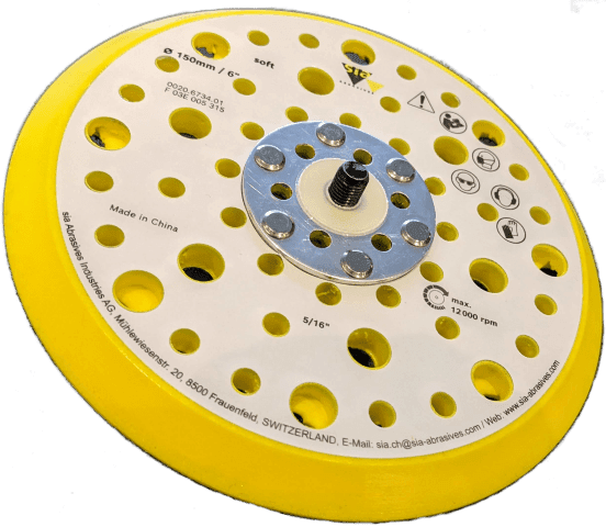SIA TALERZ SZLIFIERSKI 5/16"+M8 150MM 103 OTW EXTRA SOFT