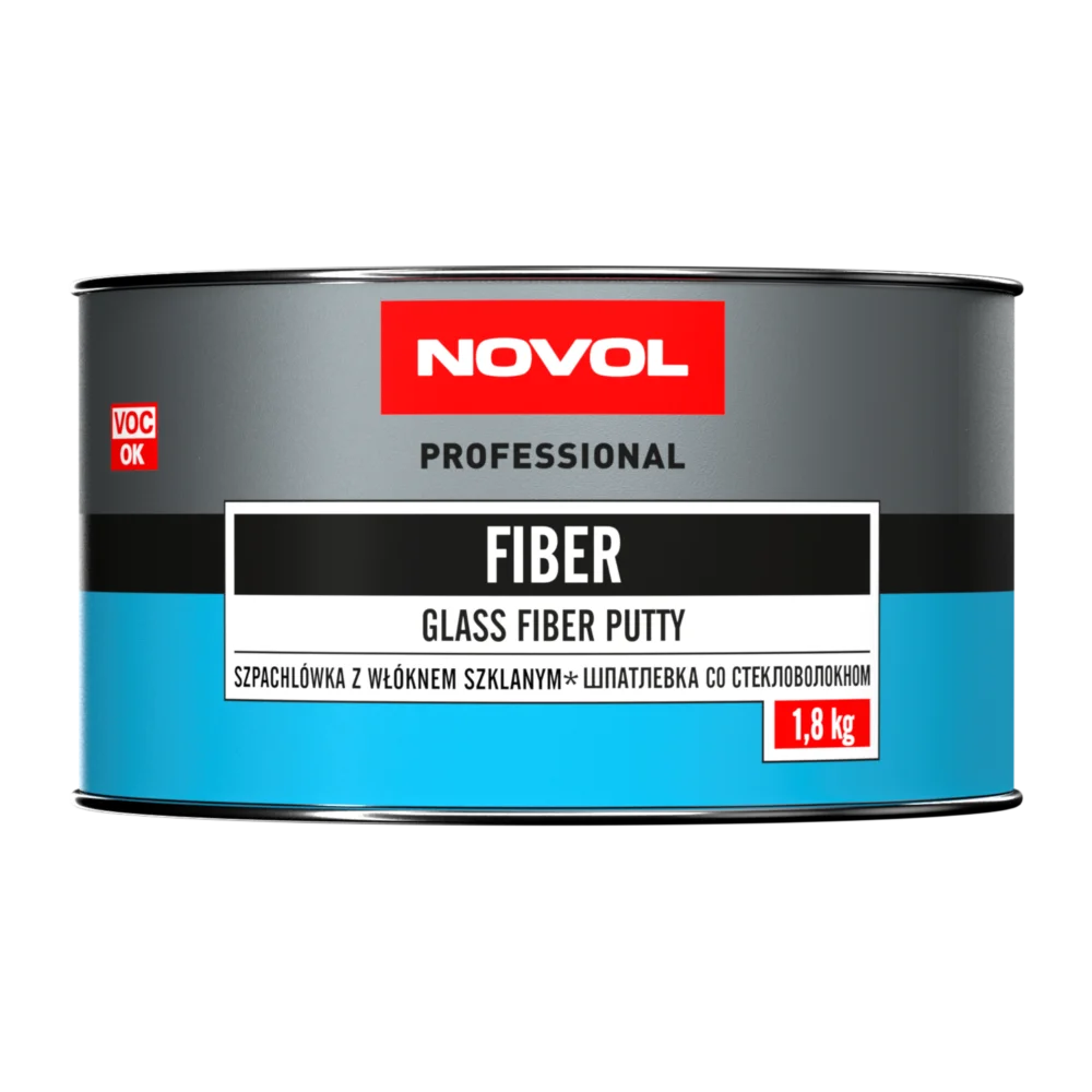 NOVOL FIBER SZPACHLÓWKA Z WŁÓKNEM SZKLANYM 1,8KG + UTW
