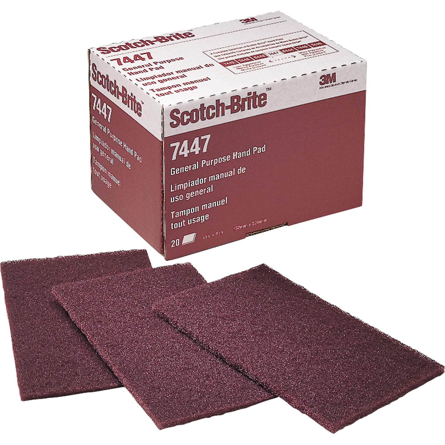 3M 64926 SCOTCH-BRITE 7447 PRO WŁÓKNINA ŚCIERNA BORDOWA