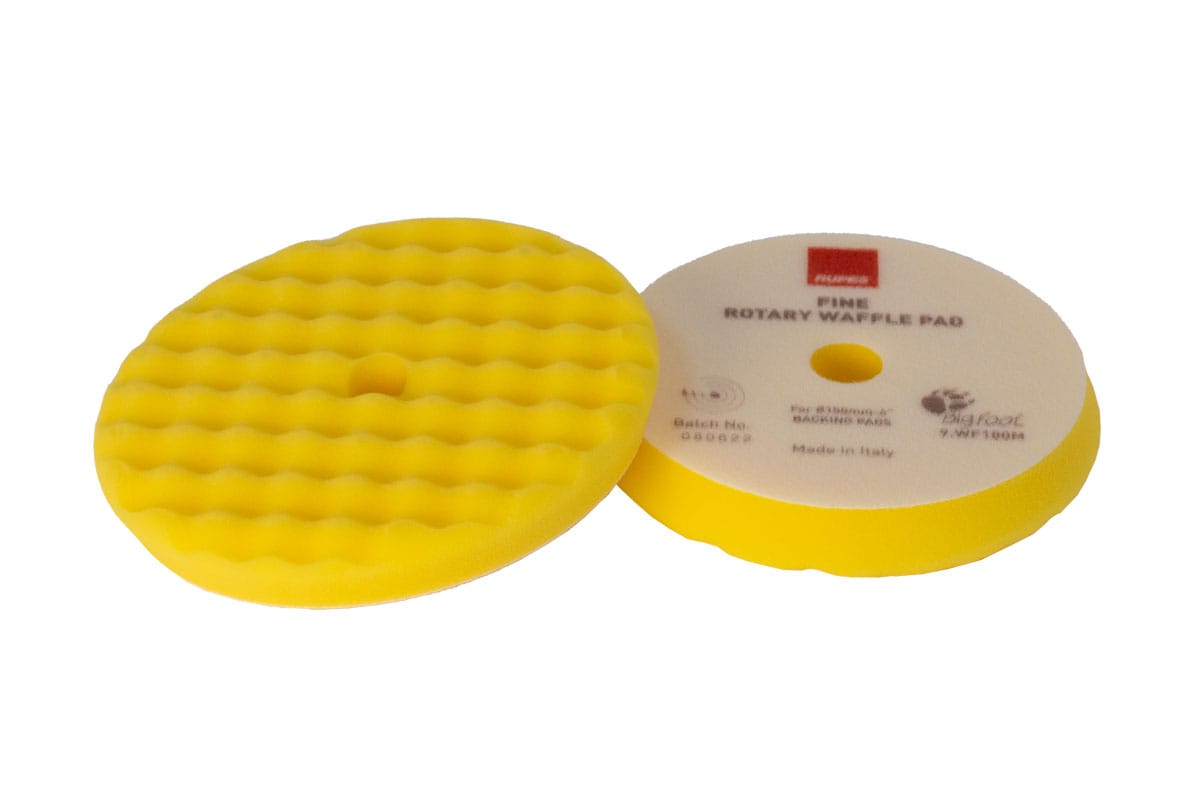 RUPES ROTARY FINE WAFFLE GĄBKA POLERSKA ŻÓŁTA GUFROWANA 125MM 9.WF150M
