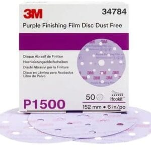 3M 51154 FIOLETOWY KRĄŻEK ŚCIERNY NA RZEP 152MM P1500