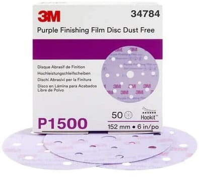 3M 51154 FIOLETOWY KRĄŻEK ŚCIERNY NA RZEP 152MM P1500