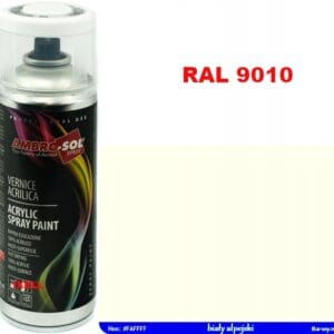 LAKIER SPRAY RAL 9010 SATYNA AMBROSOL 400ML