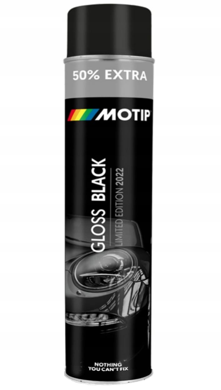 MOTIP LAKIER AKRYLOWY CZARNY POŁYSK SPRAY 600ML