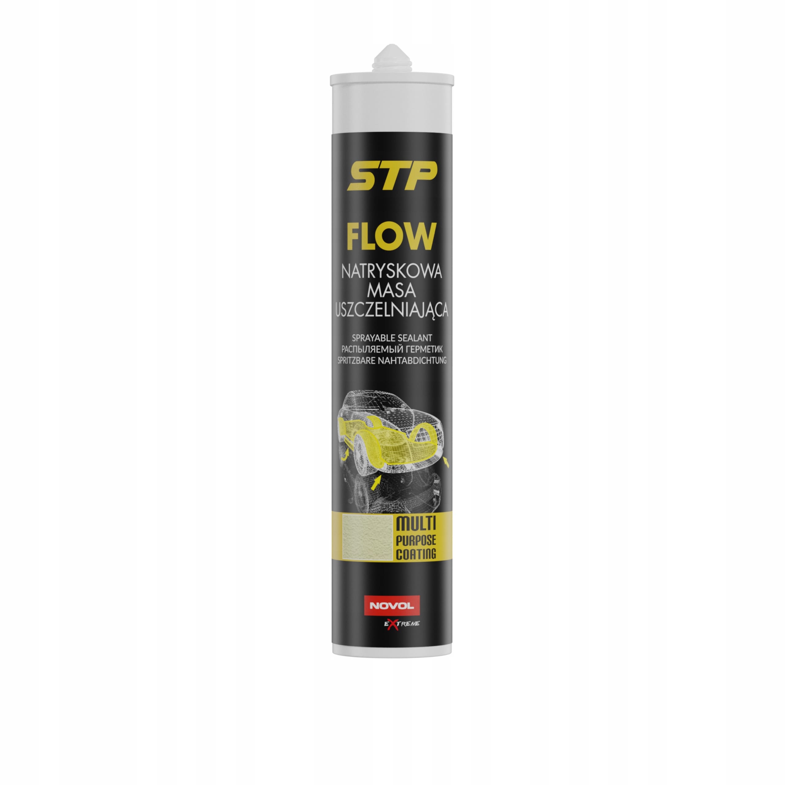 NOVOL STP FLOW NATRYSKOWA MASA USZCZELNIAJĄCA CZARNA 290ML