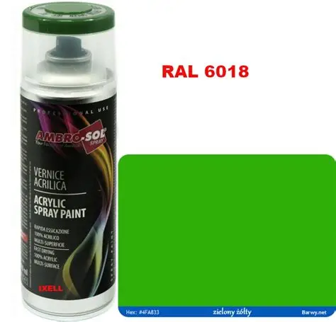 LAKIER SPRAY RAL 6018 POŁYSK AMBROSOL 400ML