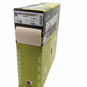 PAPIER ŚCIERNY NA GĄBCE W ROLCE INDASA RHYNOSOFT ROLL PRE-CUT 115MMX25M P150