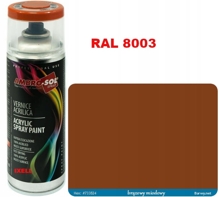 LAKIER SPRAY RAL 8003 POŁYSK AMBROSOL 400ML