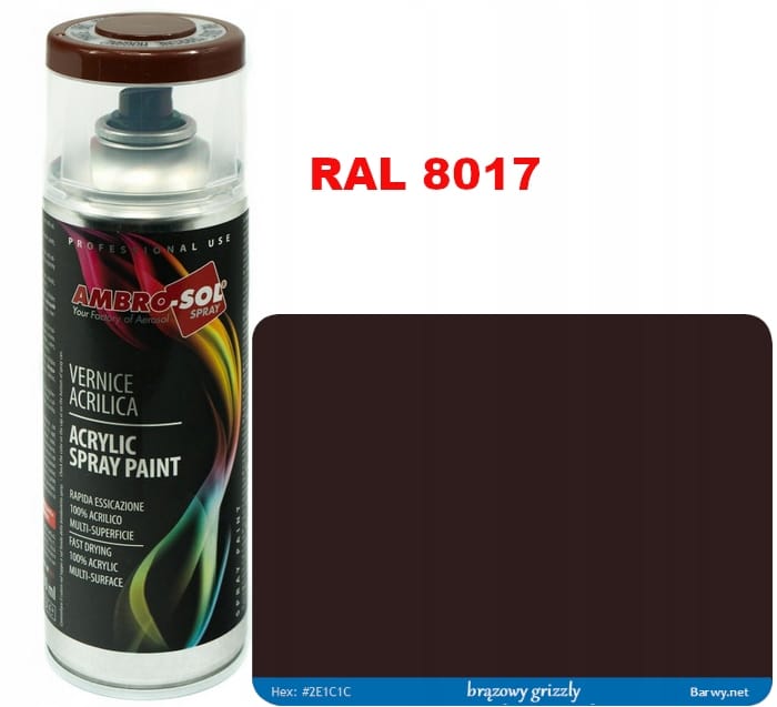 LAKIER SPRAY RAL 8017 POŁYSK AMBROSOL 400ML