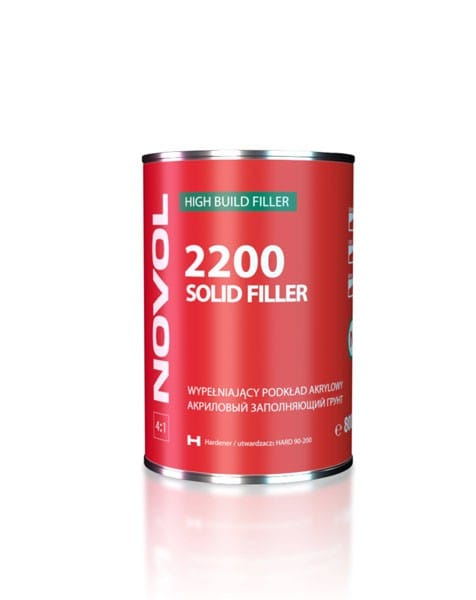 NOVOL 2200 SOLID FILLER WYPEŁNIAJĄCY PODKŁAD AKRYLOWY SZARY 0,8L + UTW