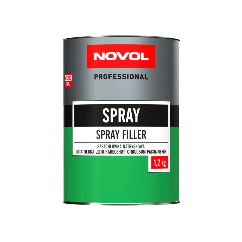 NOVOL SPRAY SZPACHLÓWKA NATRYSKOWA 1,2KG KPL.