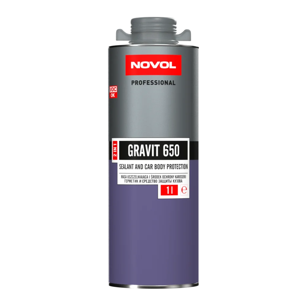 NOVOL GRAVIT 650 2W1 MASA USZCZELNIAJĄCA I ŚRODEK OCHRONY KAROSERII SZARY 1L