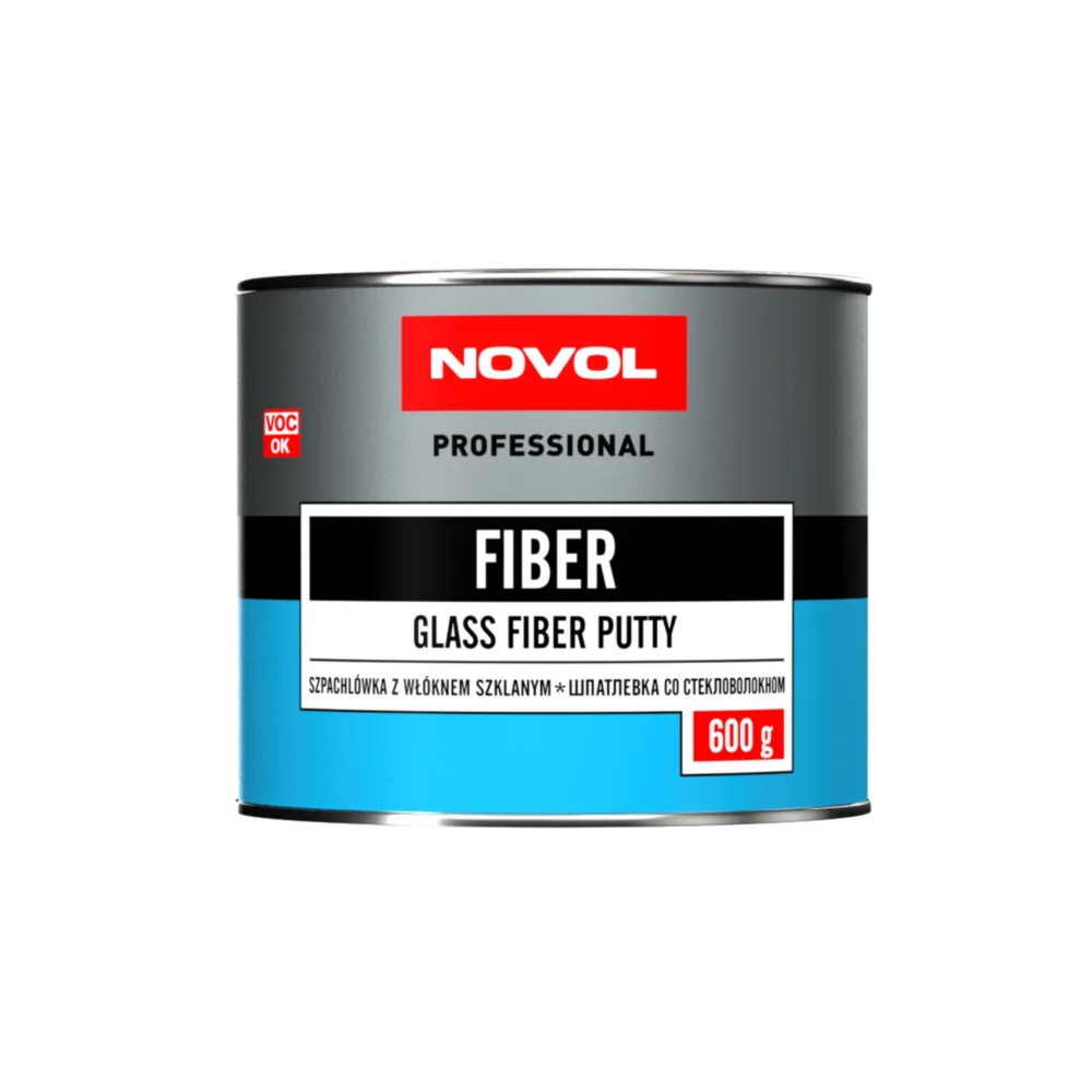 NOVOL FIBER SZPACHLÓWKA Z WŁÓKNEM SZKLANYM 600G + UTW