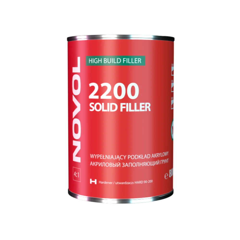 NOVOL 2200 SOLID FILLER WYPEŁNIAJĄCY PODKŁAD AKRYLOWY SZARY 0,8L