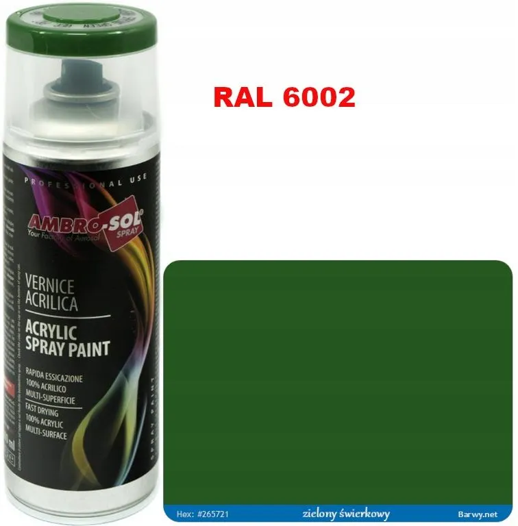 LAKIER SPRAY RAL 6002 POŁYSK AMBROSOL 400ML