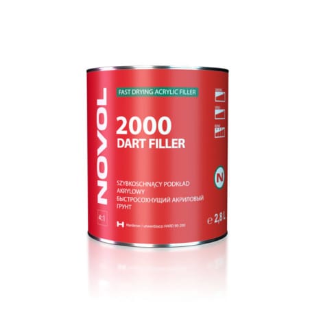 NOVOL 2000 DART FILLER SZYBKOSCHNĄCY PODKŁAD AKRYLOWY SZARY 800ML + UTW