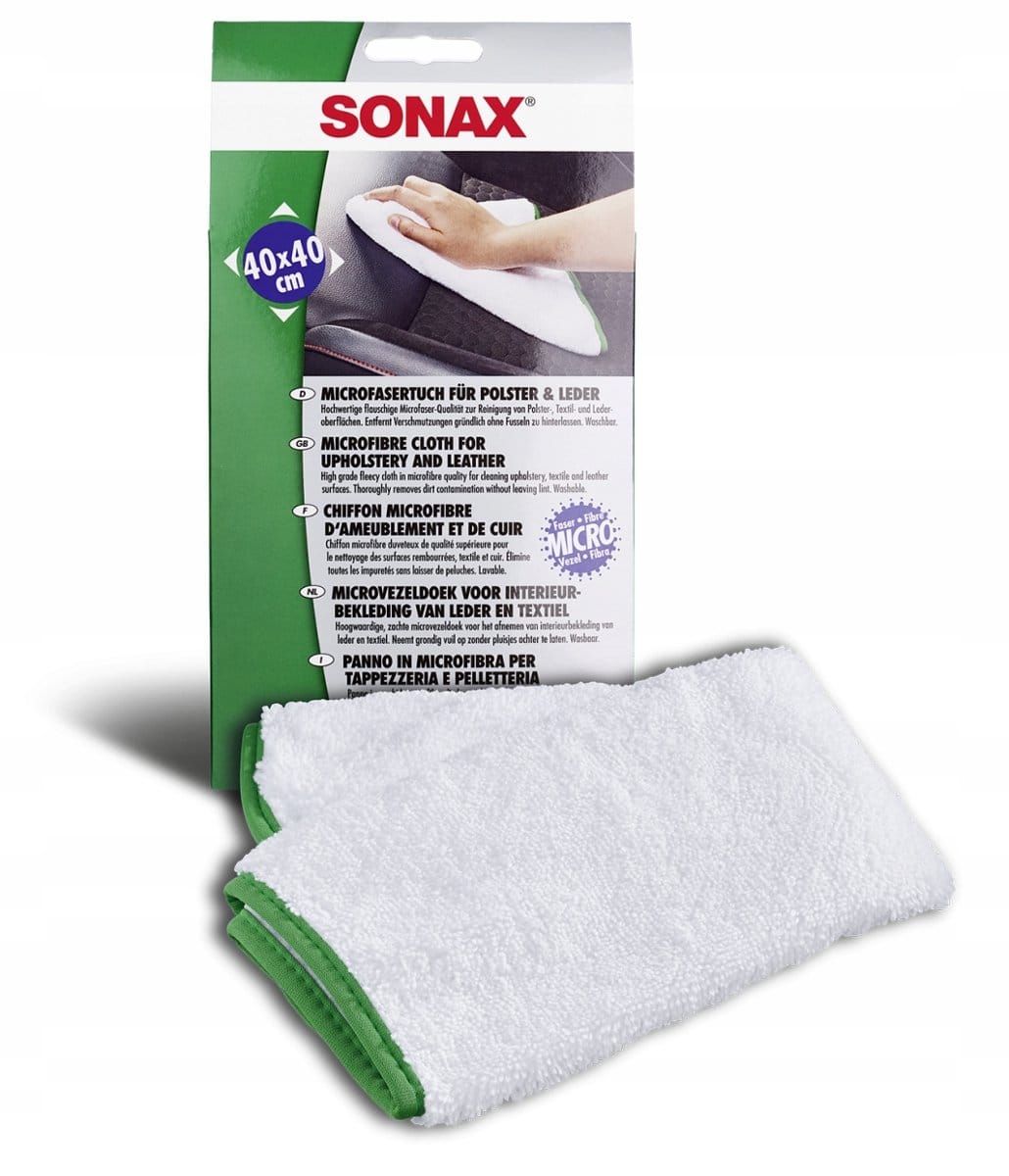 SONAX 416 800 ŚCIERECZKA Z MIKROFIBRY DO TAPICERKI I SKÓRY 40X40CM