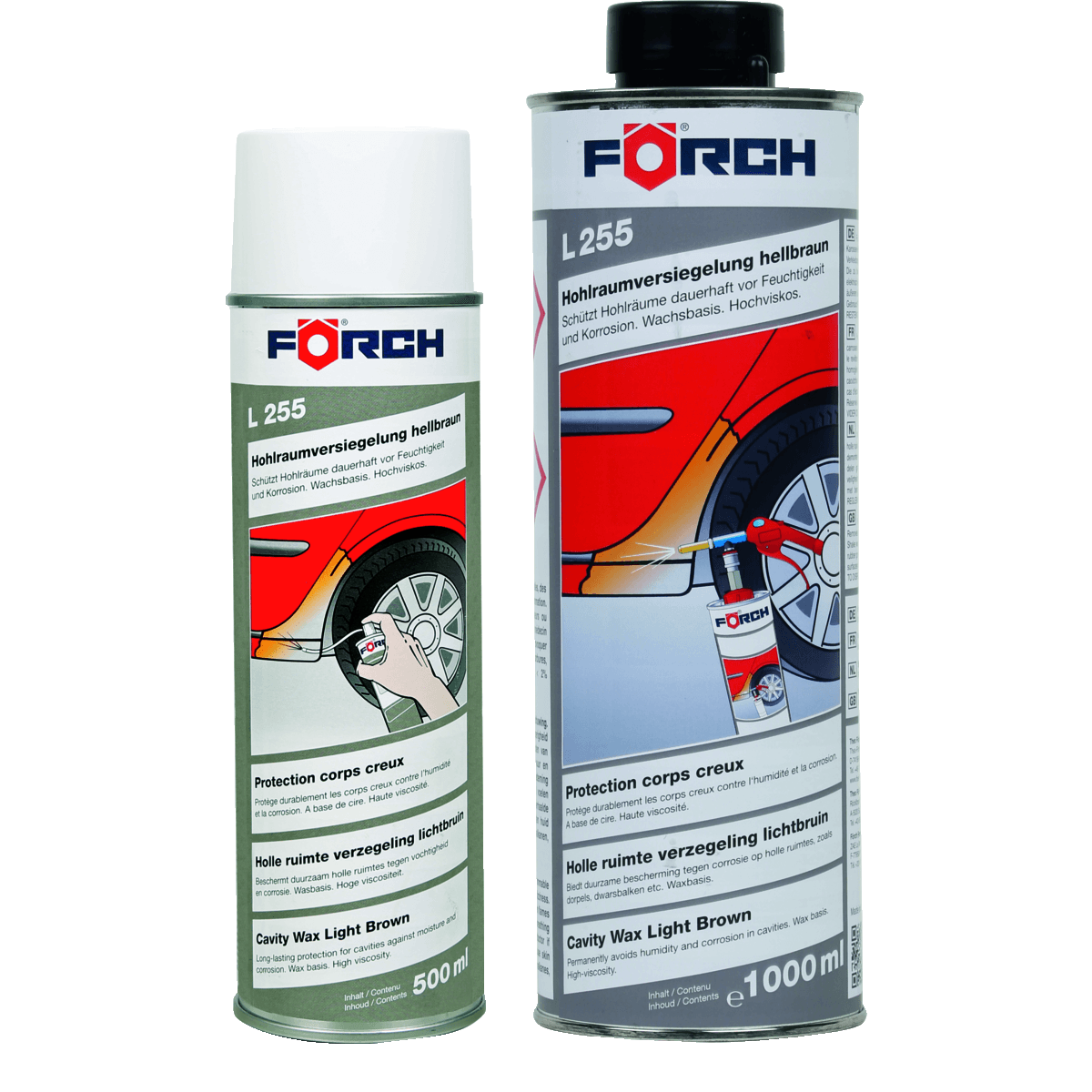 FORCH L255 ŚRODEK DO POWIERZCHNI ZAMKNIĘTYCH JASNO-BRĄZOWY SPRAY 500ML